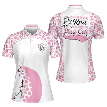 Real Grandmas Play Golf Short Sleeve Shirt for Ladies Women's Polo Shirts S-5XL