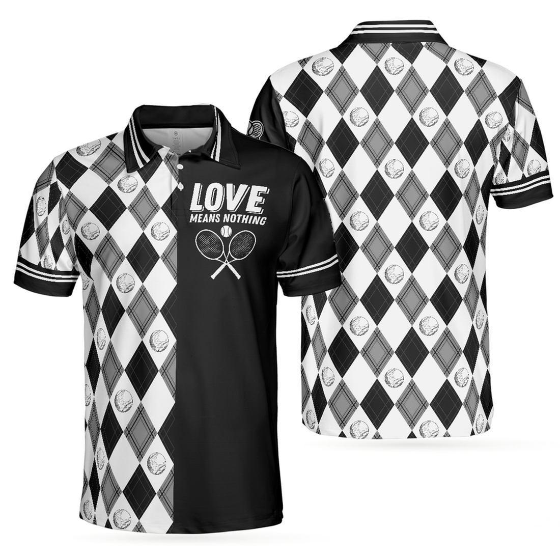 Tennis Love Means Nothing All Over Print 3D Men's Polo Shirt S-5XL