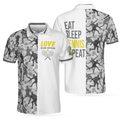 Eat Sleep Tennis Repeat All Over Print Gift Men's Polo Shirt S-5XL