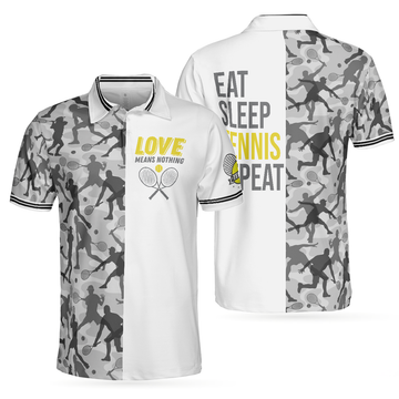 Eat Sleep Tennis Repeat All Over Print Gift Men's Polo Shirt S-5XL