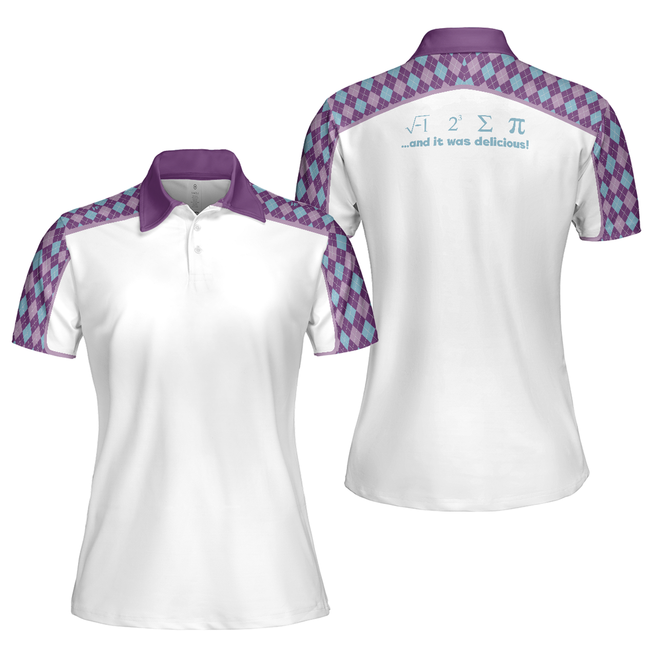 Funny I Ate Some Pie Quote for Math Teacher Short Sleeve Women's Polo Shirts S-5XL
