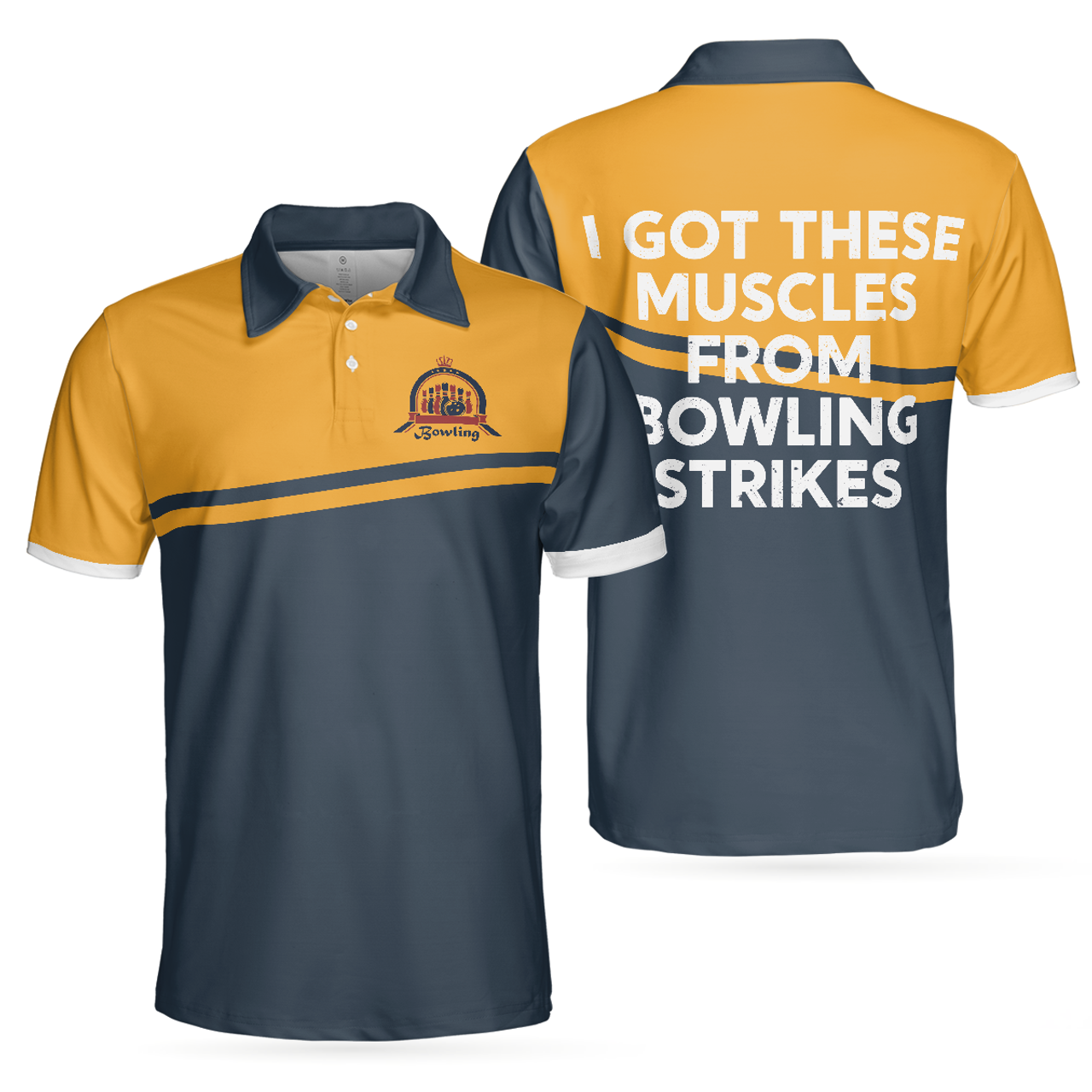 I Got These Muscles Strikes Shirt Bowling Shirt For Men Men's Polo Shirt S-5XL