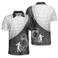 Golf Ball And Golfer With Smoke Best Golf Shirt For Men Men's Polo Shirt