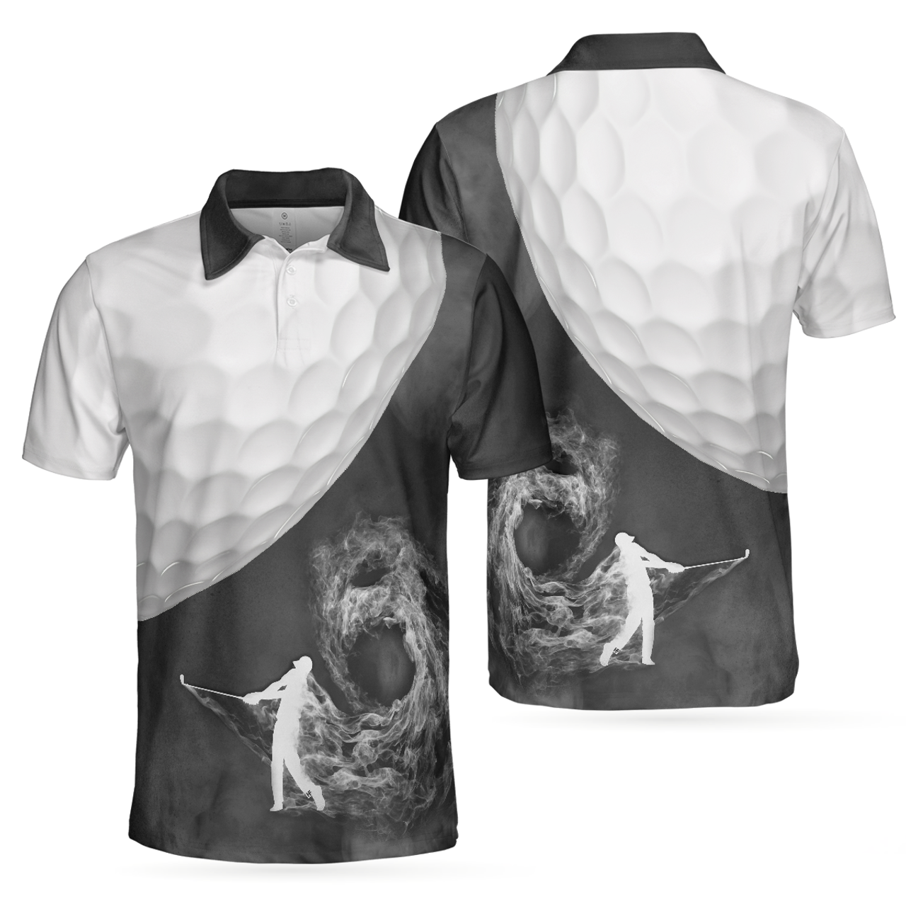 Golf Ball And Golfer With Smoke Best Golf Shirt For Men Men's Polo Shirt