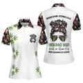 Weekend Forecast Smoking Weed Floral Graphic Tee Women's Polo Shirts S-5XL