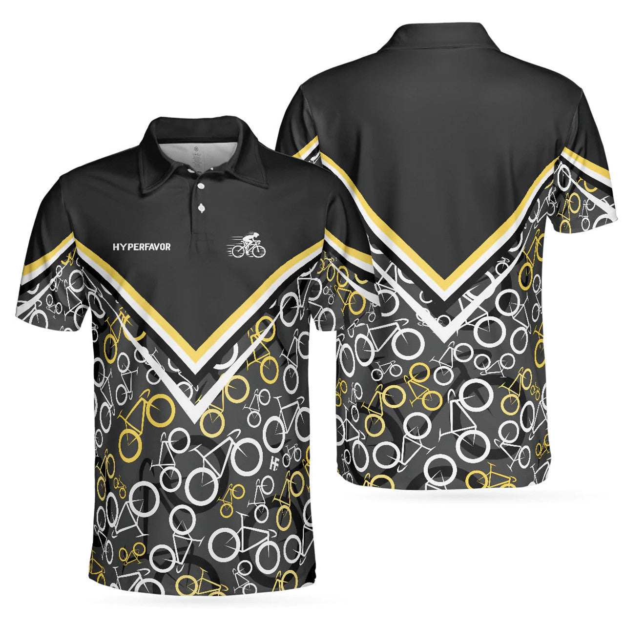 Road Bikes Pattern Sporty Cycling Shirt For Cyclists Men's Polo Shirt S-5XL