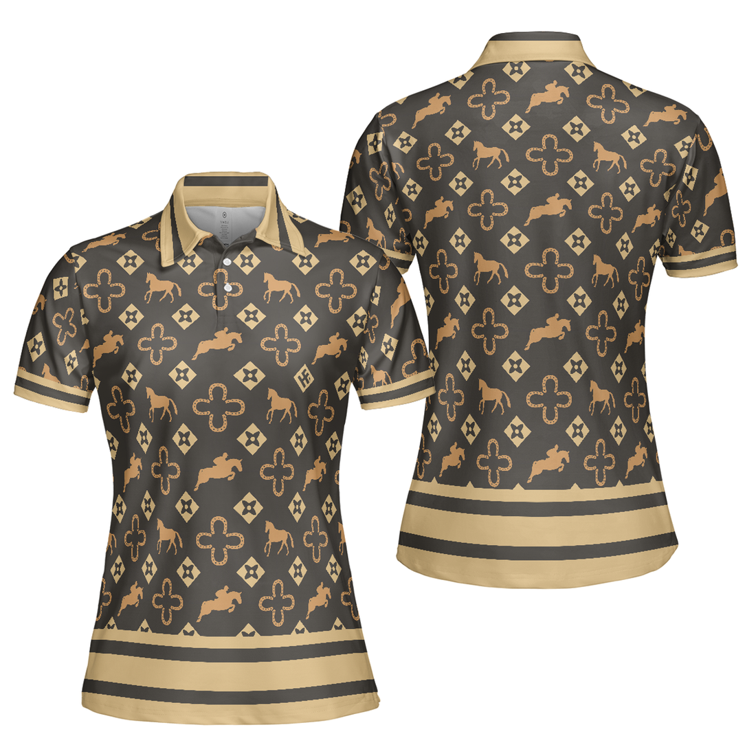 Womens Equestrian Polo Shirt Short Sleeve Gift Women Polo Shirt S-5XL