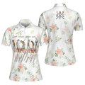 Golf Girl God Says You Are Floral Golf Shirt Women Polo Shirt S-5XL