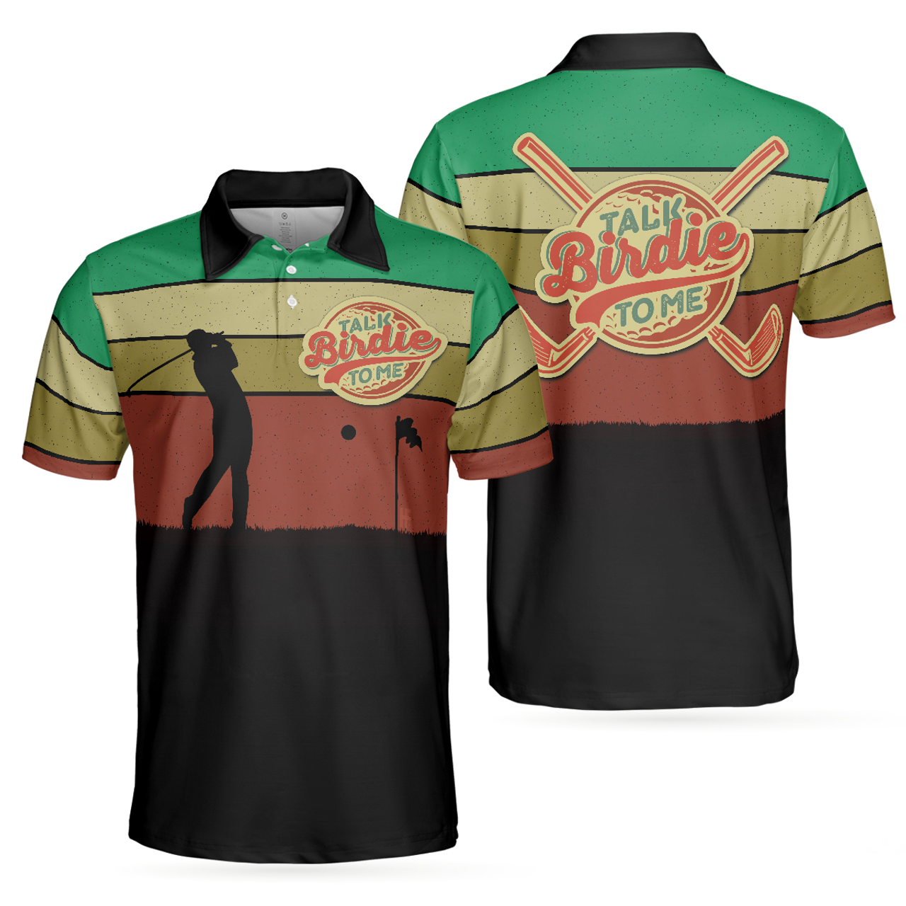 Talk Birdie To Me Golf Polo Vintage Best Gift For Golfers Men's Polo Shirt S-5XL