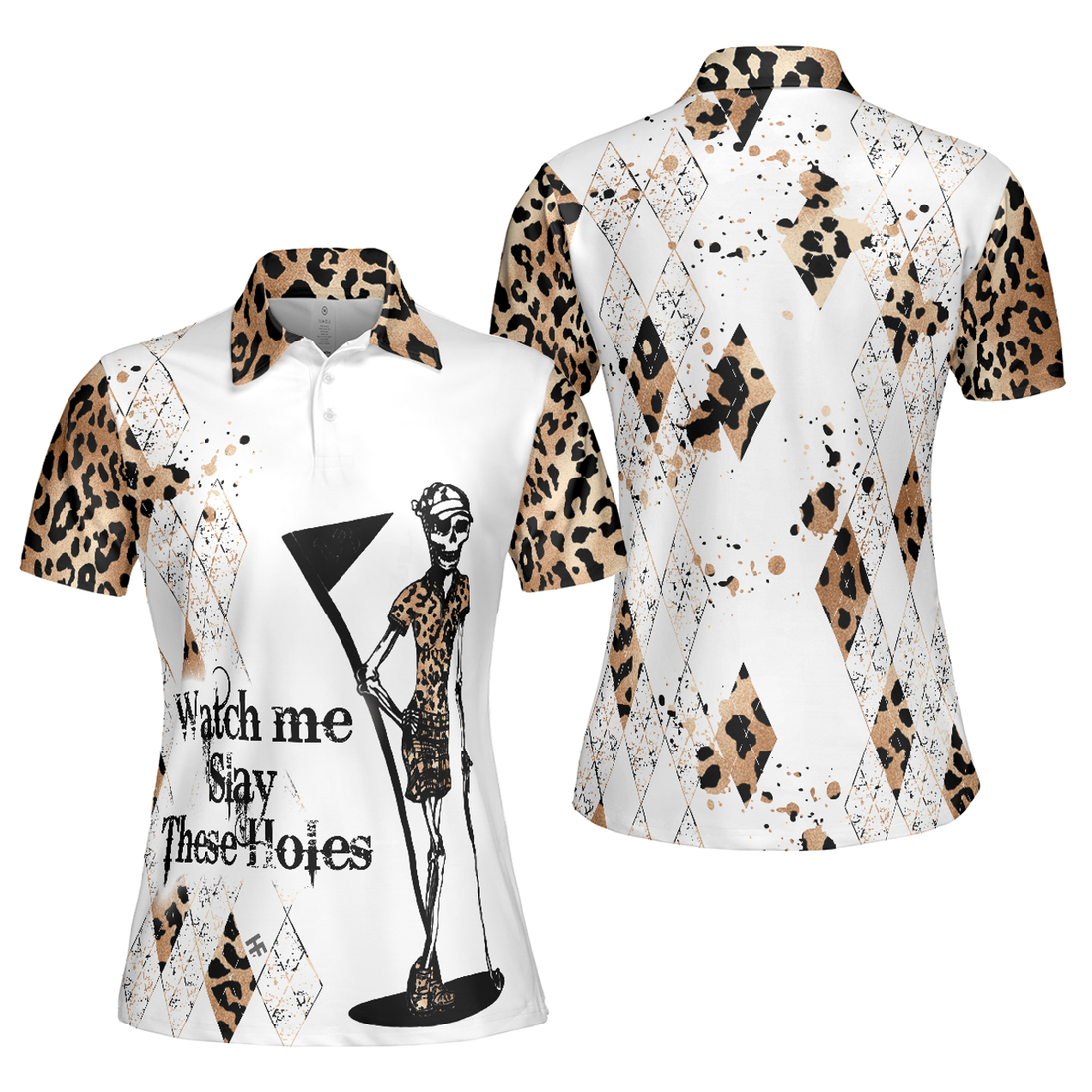 Watch Me Slay These Holes Panther Skin Pattern Golf Women Polo Shirt S-5XL