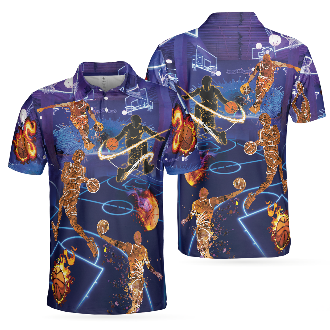 Basketball It's In My DNA Blue Shirt Gift For Lovers Men's Polo Shirt S-5XL