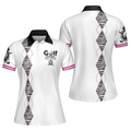Golf Is My New Religion Zebra Argyle Golf For Ladies Gift Women's Polo Shirts S-5XL
