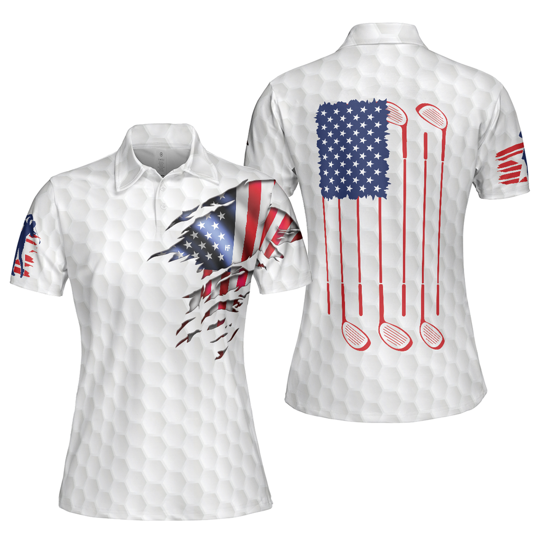 American Golfer Short for Best Golf Gift for Golfers Women's Polo Shirts S-5XL