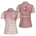 Pink Argyle Pattern Golf Shirt Wine Golf Girl Women Polo Shirt S-5XL
