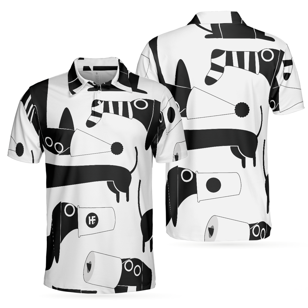 Funny Dachshund Dog Lover Polo Shirt Gift for Men Men's Polo Shirt S-5XL