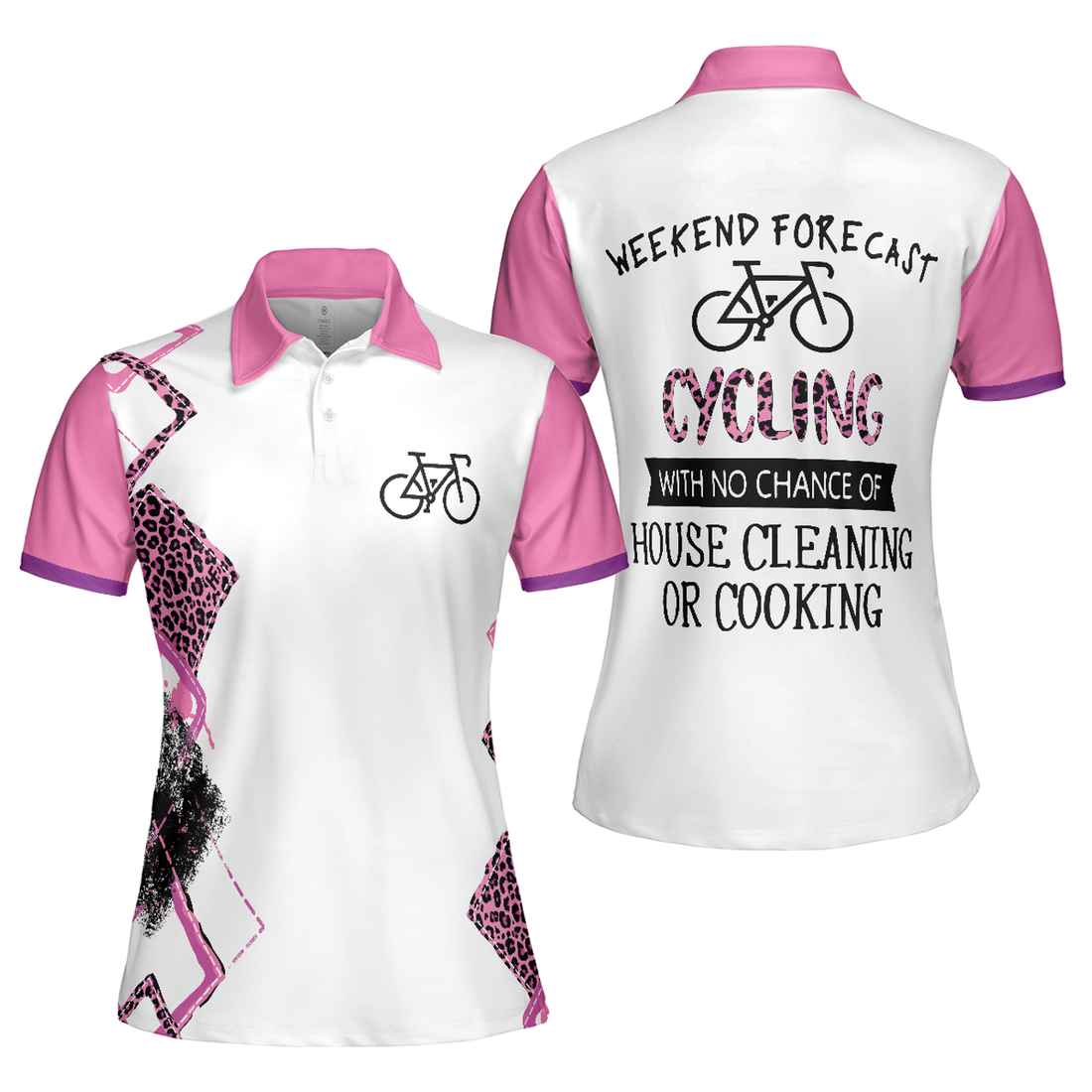 Cycling With No Chance Of House Cleaning Or Cooking Women's Polo Shirts S-5XL