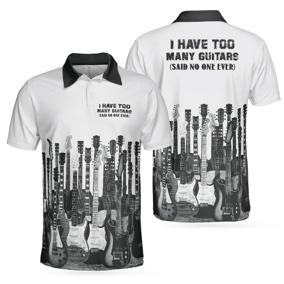 I Have Too Many Guitars Short Sleeve Music Shirt For Men Men's Polo Shirt S-5XL