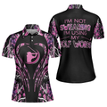 Thinning Layout Pattern Golf Sleeve Perfect Gift for Women's Polo Shirts S-5XL