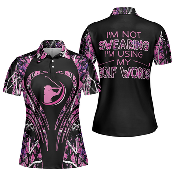Thinning Layout Pattern Golf Sleeve Perfect Gift for Women's Polo Shirts S-5XL