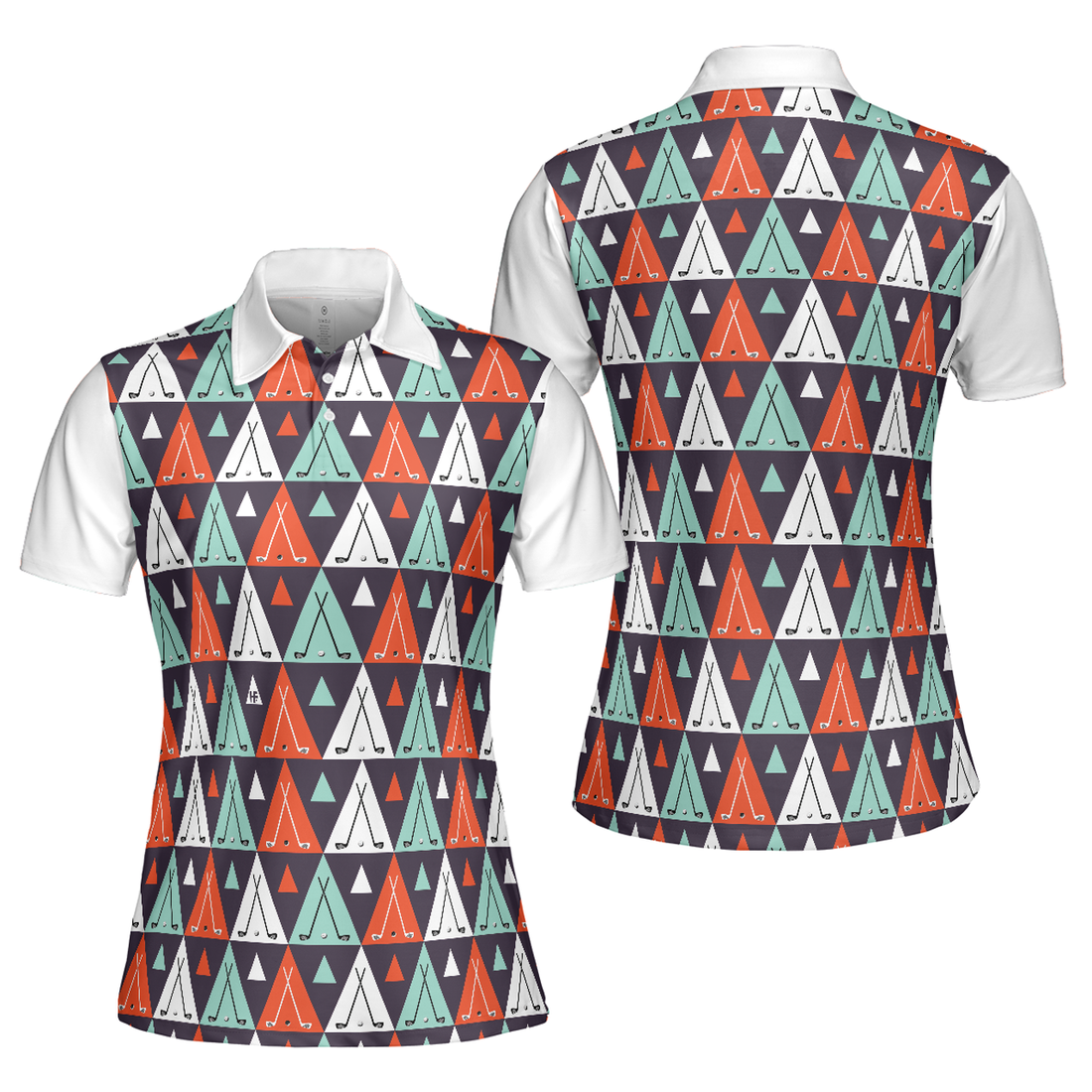Ethnic Style Argyle Pattern Golf for Ladies Short Sleeve Women's Polo Shirts S-5XL