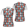 Ethnic Style Argyle Pattern Golf for Ladies Short Sleeve Women's Polo Shirts S-5XL