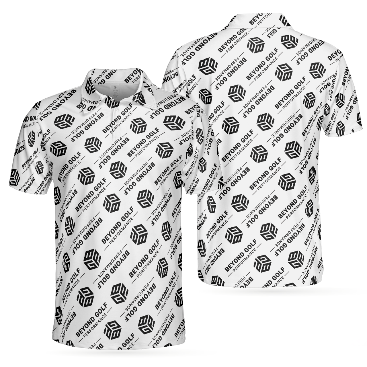 Beyond Golf Performance Logo Pattern Best Gift For Golfers Men's Polo Shirt