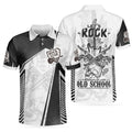 Black And White Guitar Let's Rock Freedom Life Old School Men's Polo Shirt S-5XL