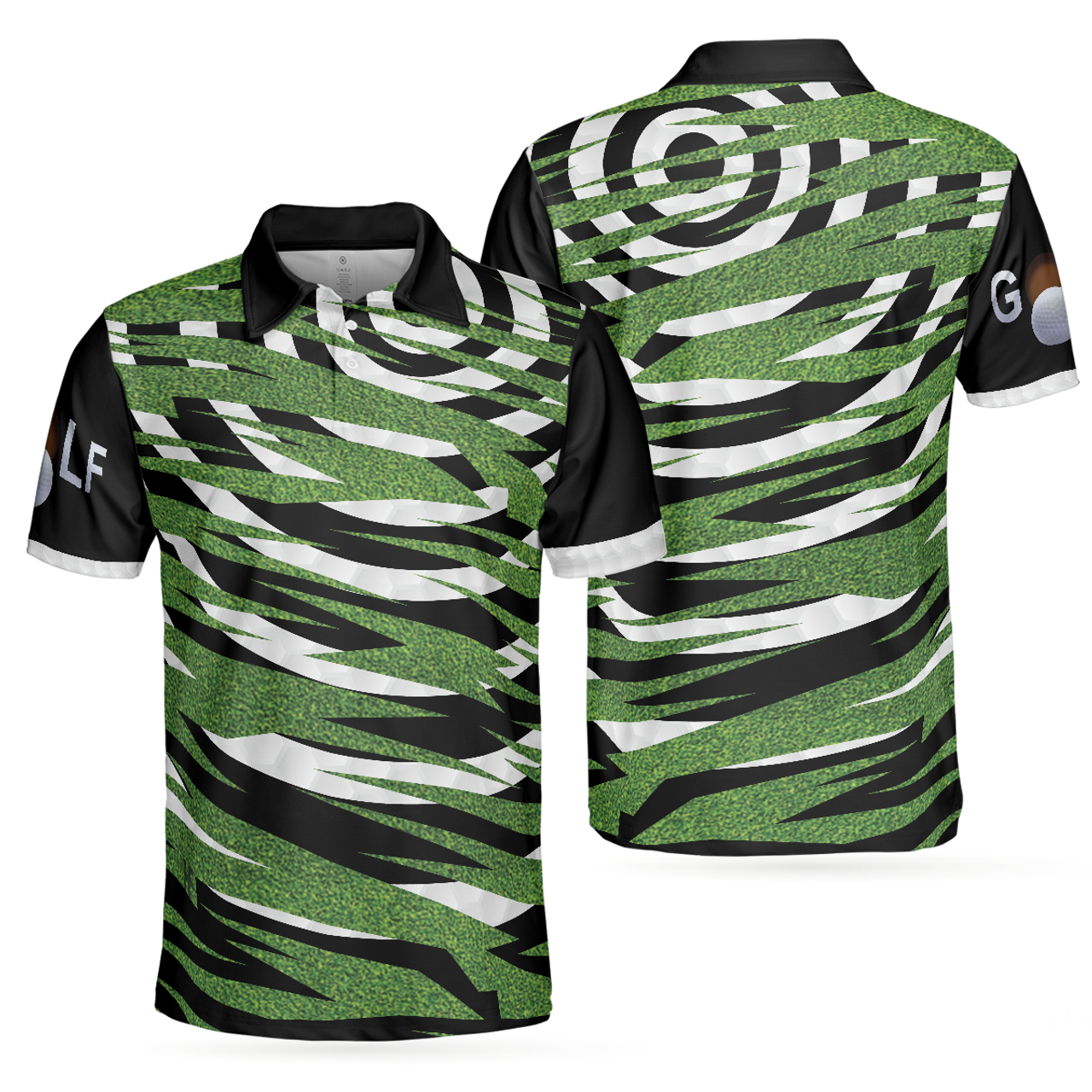 Unique Design With Ripped Texture Basic Spiral Pattern Men's Polo Shirt S-5XL