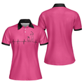 Heartbeat Golf Lady Pink Shirt Best Golf Gift Women Polo Shirt S-5XL