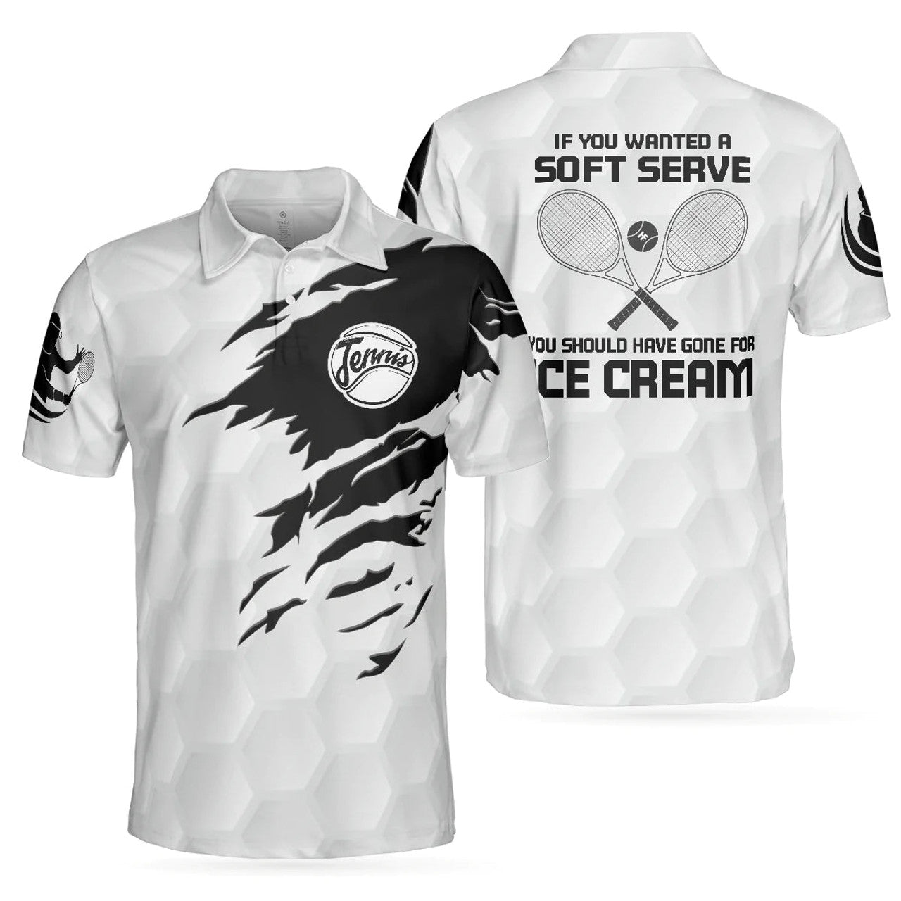 Tennis Shirt If You Wanted A Soft Serve Go For Ice Cream Men's Polo Shirt S-5XL
