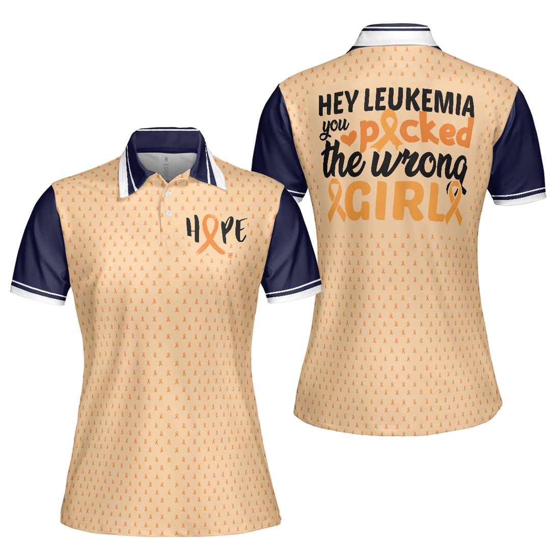 You Picked The Wrong Girl Leukemia Awareness Gift For Women's Polo Shirts S-5XL