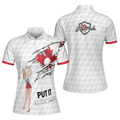 Canadian Flag Pin Up Girl Golf Shirt for Ladies Women's Polo Shirts S-5XL