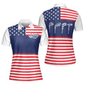 America Flag Golf Clubs Lady Squad Gift for Golfers Women's Polo Shirts S-5XL