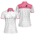 Bowling Is My Heart Ladies with Balls and Pins Pattern Women's Polo Shirts S-5XL