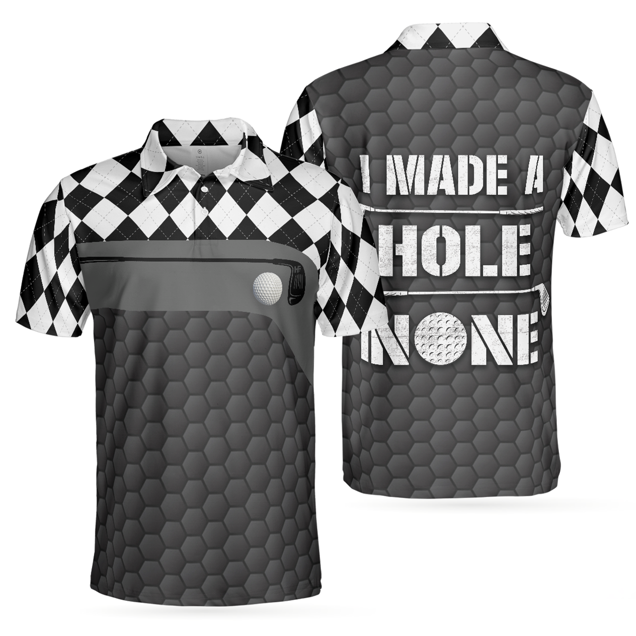 Golf Lovers Gift I Made A Bogey On Every Hole Argyle Men's Polo Shirt S-5XL