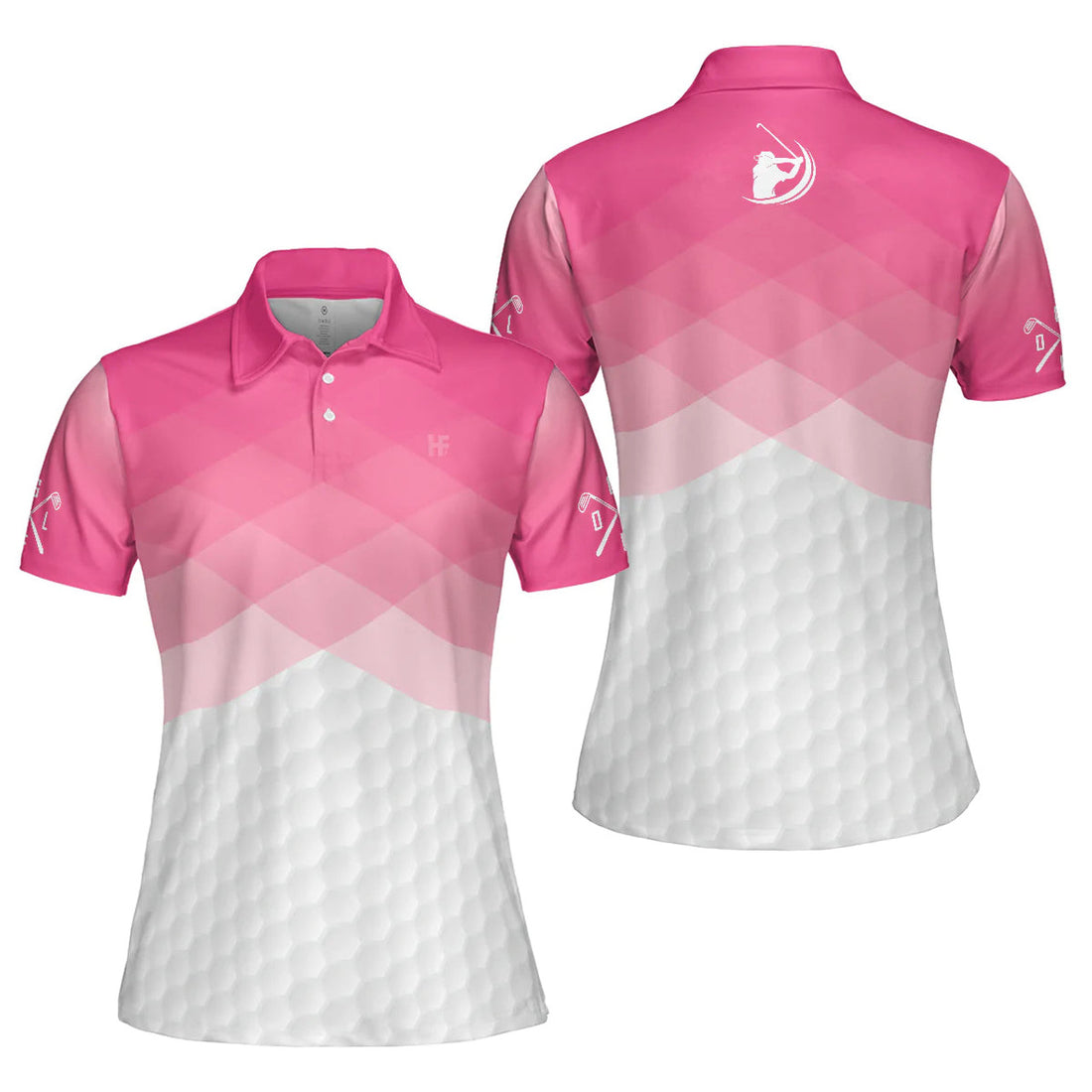 Argyle Pattern Golf Just A Girl Who Loves Playing Golf Women's Polo Shirts S-5XL