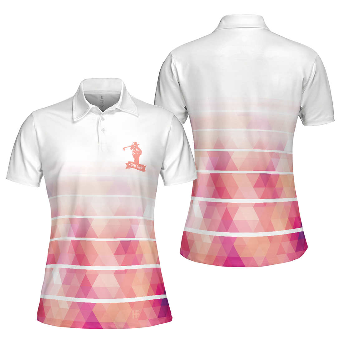 Girl Swinging Golf Club Ladies Unique Female Golf Gift Women's Polo Shirts S-5XL