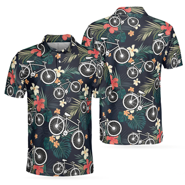 Tropical Cycling Shirt Funny Perfect Gift for Bike Lovers Men's Polo Shirt S-5XL