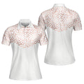 Rose Gold Leopard Pattern Gift For Female Golfers Women's Polo Shirts S-5XL
