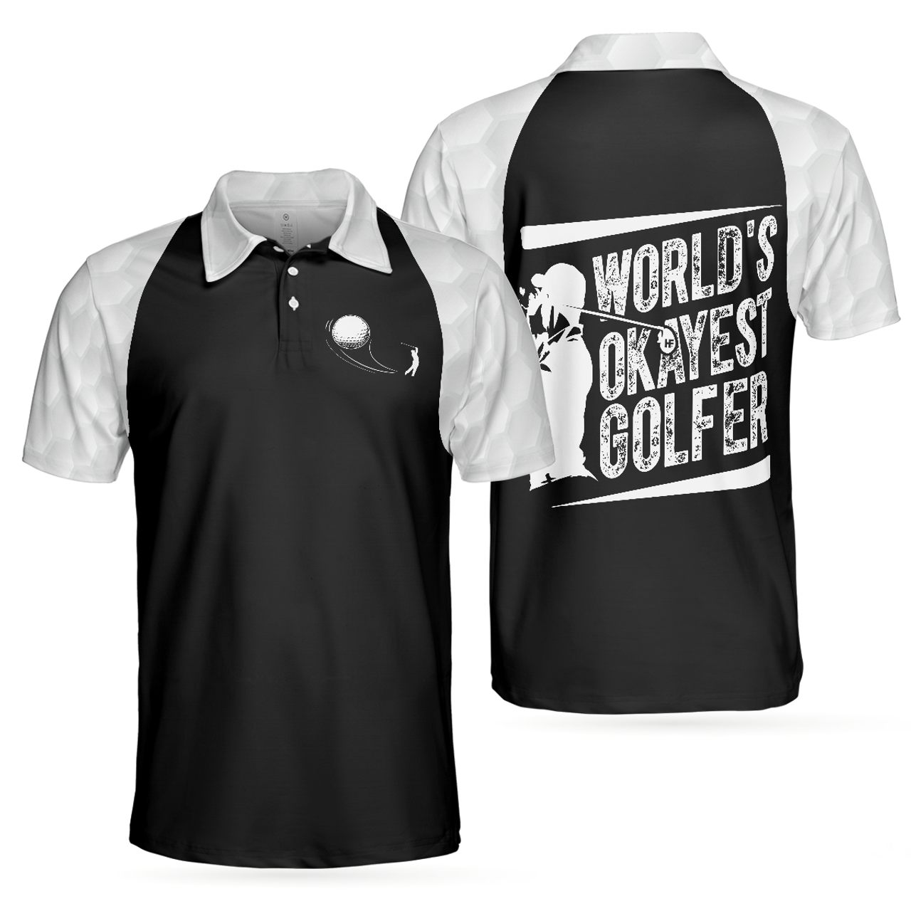 World's Okayest Golfer Basic Golf Shirt Funny Gift For Men Men's Polo Shirt