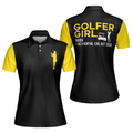 Definition Of Golf Girl Black And Yellow Shirt Women Polo Shirt S-5XL