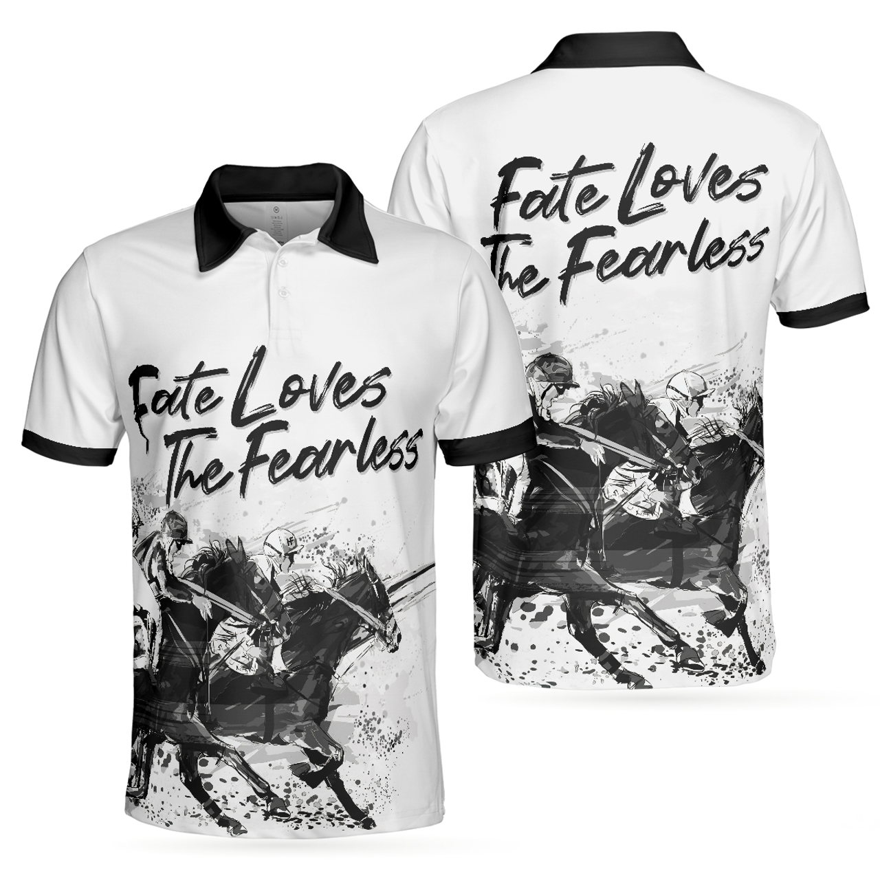 Horse Rider Fate Loves The Shirt Gifts for Equestrians Men's Polo Shirt S-5XL