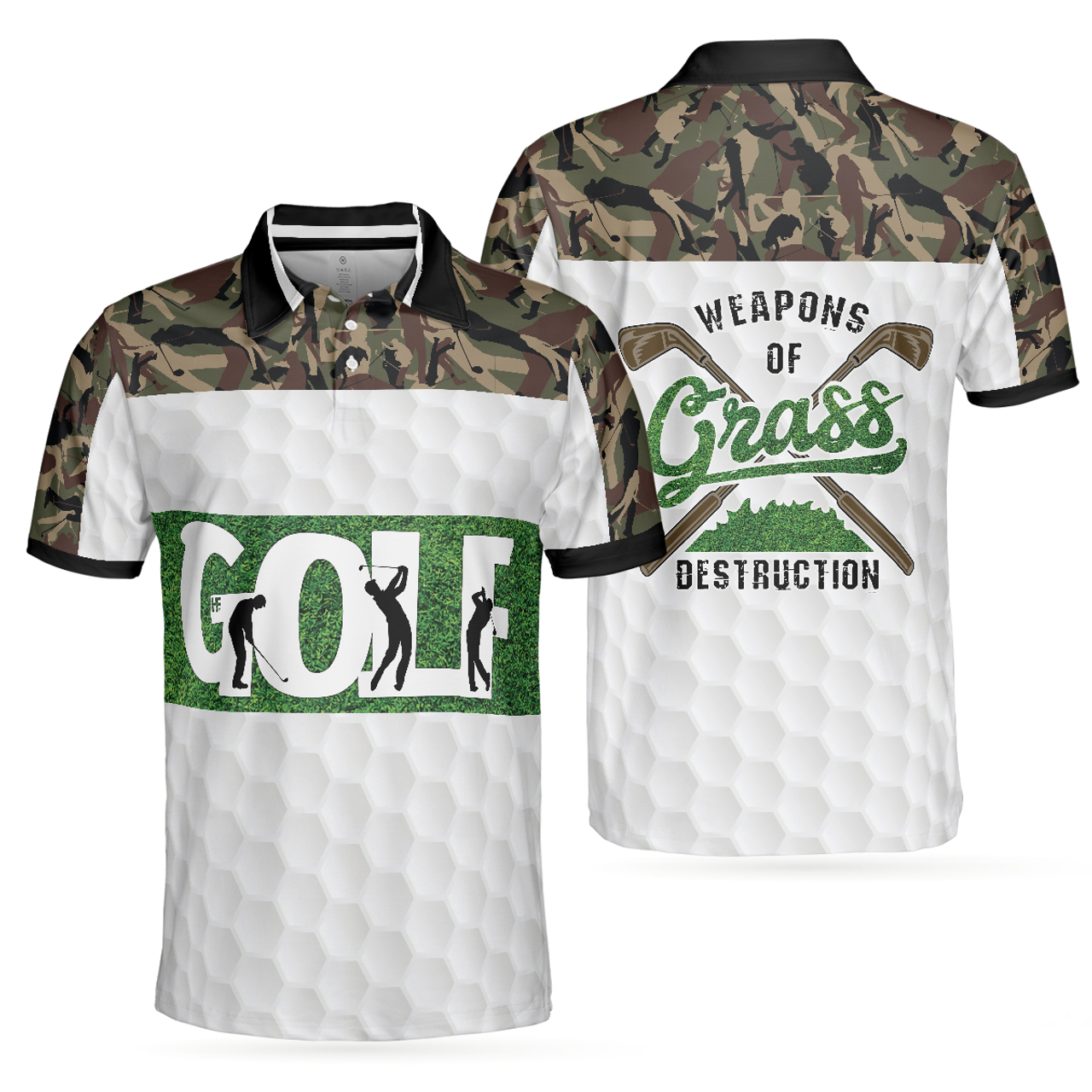 Weapon Of Grass Destruction Smart Golf Perfect Gift For Golfers Men's Polo Shirt