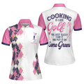 Cooking Is Like Golf Slice Chip And Put On Some Argyle Women's Polo Shirts S-5XL