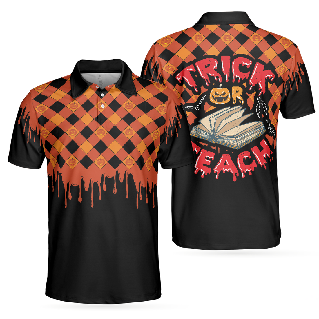 Trick Or Teach Halloween Best Halloween Gift For Teachers Men's Polo Shirt