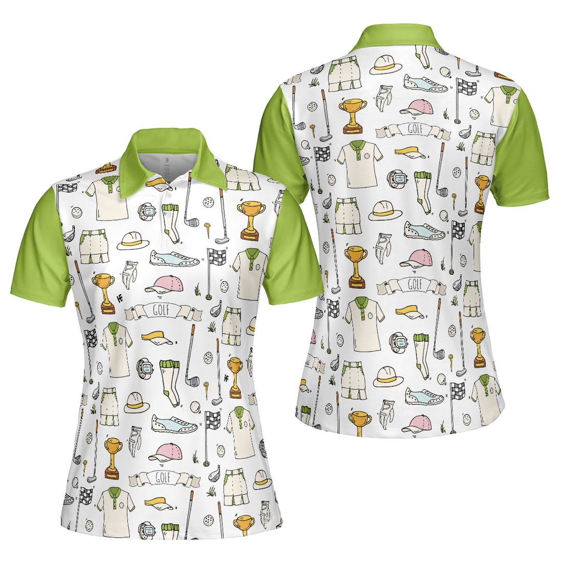 Golf Life In Short Sleeve Symbol Pattern Shirt For Ladies Women's Polo Shirts S-5XL