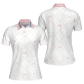 Golf In Pink Simple Golf Clubs Pattern Short Sleeve Women's Polo Shirts S-5XL