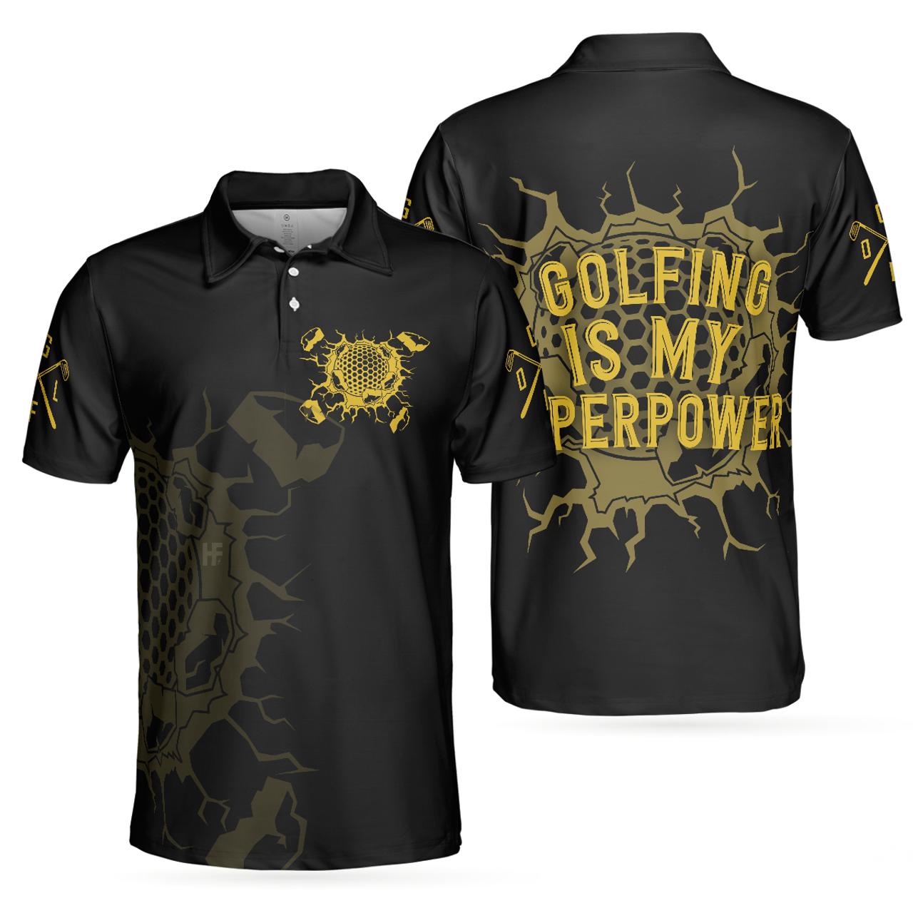 Golfing My Superpower Golf Club Shirt Best Gift For Men Men's Polo Shirt S-5XL