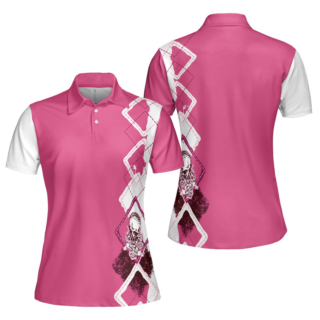 The Lady Golf Skull Shirt Perfect Gift Women Polo Shirt S-5XL
