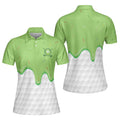 Cool Golf with Green Ice Cone Design Gift for Golfers Women's Polo Shirts S-5XL